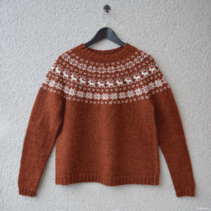 Läs mer om artikeln Stickad tröja – Festive yoke sweater